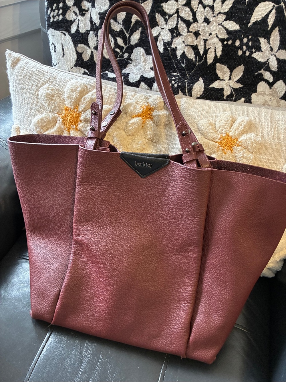 Botkier Rosewood Pebbled Leather Tote